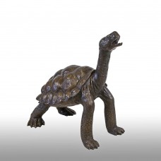 A6930 Large Bronze Fountain Of A Turtle Holding His Head High